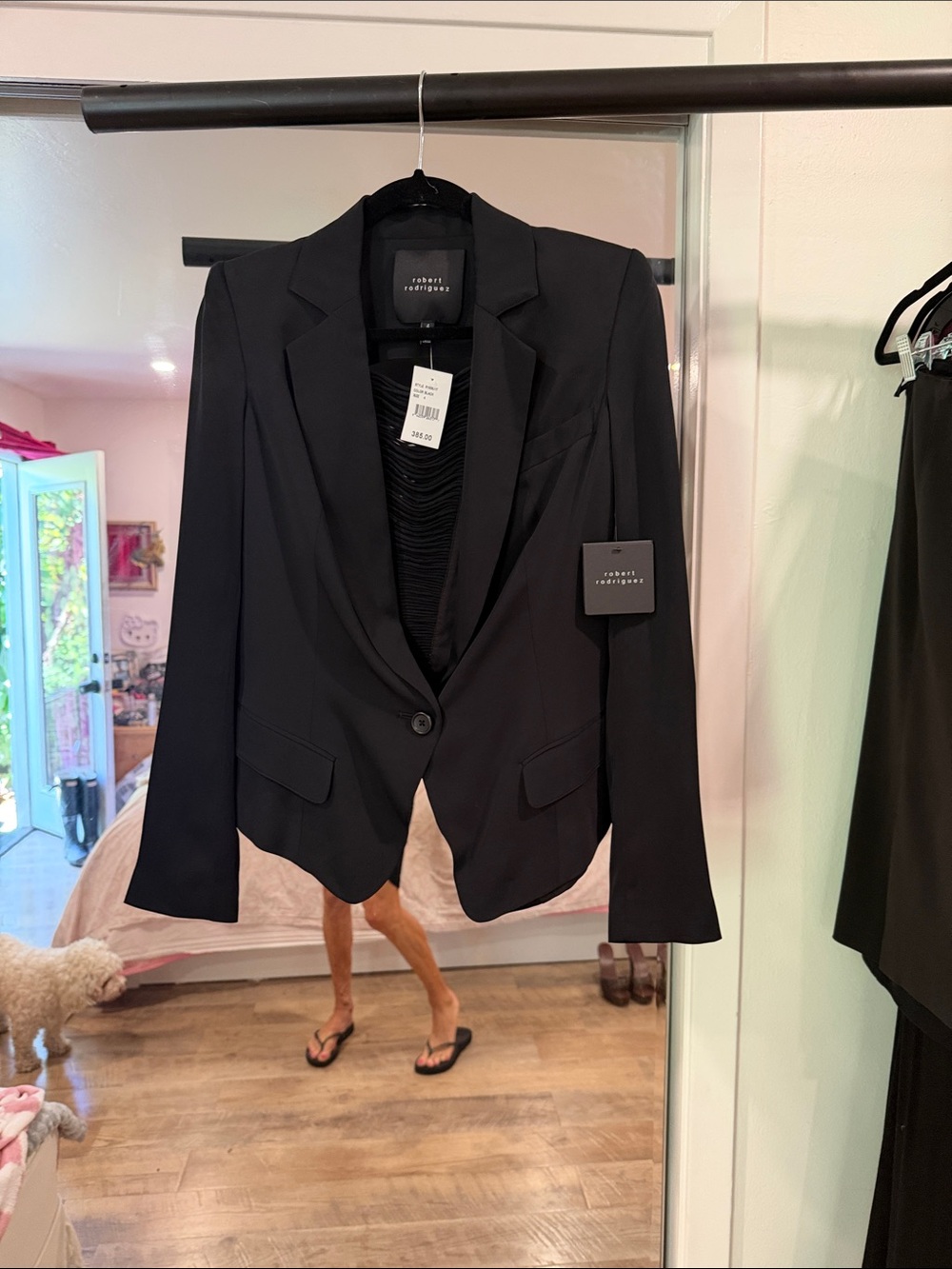 Robert Rodriguez Black Single-Button Tailored Blazer